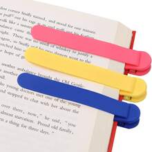 1pc Reading Bookmark | Automatic Page-Turning Tracking Function | Innovative Soft Silicone Portable Fashion Minimalist Multi-Functional Bookmark Clip, Can Be Used As Backpack, Item Transport Tool, Suitable For Versatile, Travel, Office Supplies - Multicolor - View 5