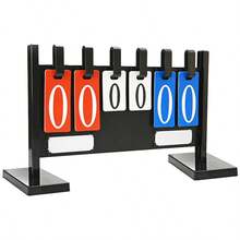 CENLEN A Sports Equipment With A Scorecard, A Foldable And Reversible Scoreboard For Ping Pong, Basketball, Volleyball, And Soccer, Suitable For Indoor And Outdoor Use. - Red/Blue - 4-digit Vertical Scoreboard With Round Counter - View 6