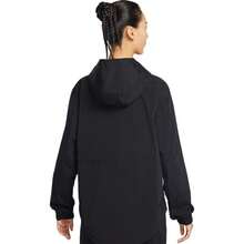 Nike One Zip-Up Hooded Drawstring Waist-Cinching Long-Sleeve Jacket For Women - Black - View 2