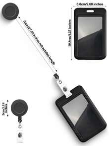 10pcs Solid Color Sliding ID Badge Holders With Retractable Badge Reel, Key Ring, Hard Plastic Badge Holder, Suitable For Office, School ID, Credit Card, RFID Key Card, Driver's License And Pass, Can Be Used For Keys, Key Ring And Keychain, Best Gift For Women And Men - Multicolor 3 - View 4
