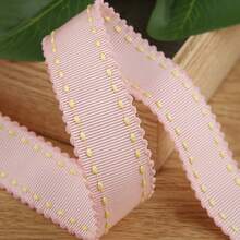 Cinta de doble cara con borde ondulado festoneado y puntos acanalados para accesorios para el cabello DIY, embalaje de flores, ropa, sombreros y lazos - Multicolor - Ver 9