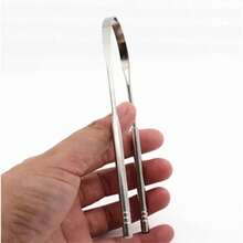 Kit Com 2 Peças Raspador Limpador De Língua Em Aço Inox Resistente Higiene Limpeza Bucal Hálito Fresco - Prata - Visão 7