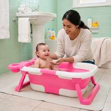 MODERN FOLDABLE BATH TUB WITH TEMPERATURE SENSOR NONI IS-02B - 粉色 - 查看 5