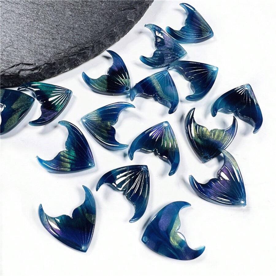 17*18mm 3D飛魚吊墜孔尾,高品質醋酸纖維手工DIY吊墜樹脂流蘇配件 - 彩色 - 查看 1