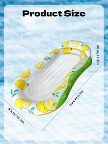 Kursi Apung Tiup Motif Buah Musim Panas, Rakit Rekreasi Kolam Renang dengan Inti Jaring Bernapas, Cetakan Dua Warna Stroberi/Lemon, Kasur Apung PVC Dewasa, Cocok untuk Tepi Danau, Kolam Renang, Pesta Liburan Pantai - MultiWarna - View 4