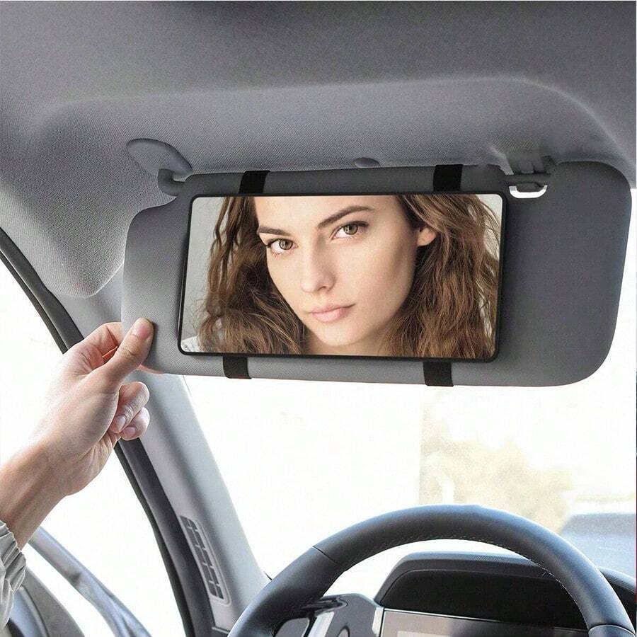 Portable Car Sun Visor High-Definition Makeup Mirror, Suitable For Girls And Women - A - View 1