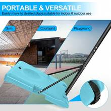 Portable Basketball Goal System With Stable Base And Wheels, Use For Indoor Outdoor Teenagers Youth Height Adjustable 5.6 To 7ft Basketball Hoop 28 Inch Backboard - Blue + Iron - View 4