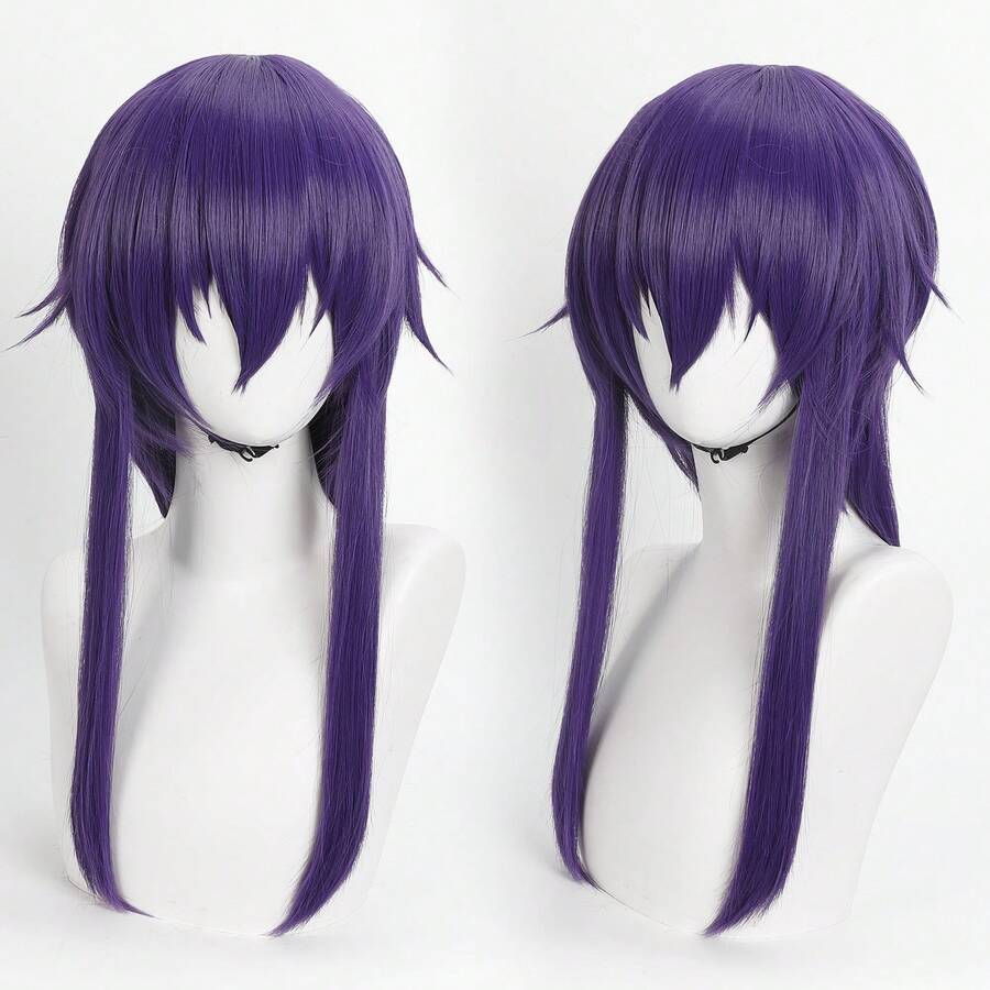 YEWELL 100 Days Role Play Purple Wig Headpiece, Japanese Daily Series Anime Cosplay Headpiece Series, Multiple Styles Interpreting Cartoon Anime, Suitable For Private Parties, Daily Role Play, Halloween - Purple - View 1