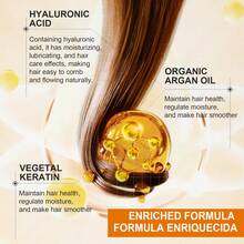 SUMIFANG Brazilian Keratin Straightening Cream, Hyaluronic Acid + Keratin Dual Repair For Dry And Frizzy Hair, Smooth And Shiny, Combines Straightening And Repair Functions, Tangle-Free Daily Styling, 268ml - Straightening Comb - View 5
