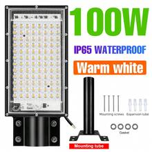 Striscia LED per illuminazione stradale con tubo di installazione, luce da parete esterna 220V per cortile, strada, portico, parcheggio, corridoio, giardino posteriore, giardino, fienile, patio, luce allagante luminosa, recinzione, sentiero, casa, garage, magazzino, luce a palo cablata, 50/96 LED - Lampione stradale a LED - Visualizzare 11