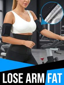 Versatile Arm Sauna Sleeves With Hook And Loop Flexible Women's Arm Trimmers For Beginners Compact Sauna Arm Shaper Perfect For Cardio Waist Trainer Arm Workout Sauna Sleeves Exercise Weights Gym Work Out Home Equipment - Multicolor - View 9