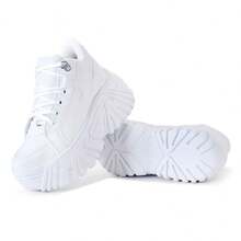 Buffalo Women's High Platform Sneakers Tractor Shoe 7cm High Promotion - 白色 - 查看 2