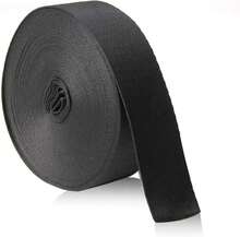 JIAKAI 1 Inch Wide 10 Yards Nylon Webbing Strap,Polypropylene Straps For Bags, Hammocks, Outdoor Climbing And DIY Making Luggage Strap, Pet Collar, Backpack Repairing(Black) - ColorA - View 1