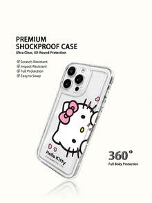 Miniso Sanrio 透明手機殼 夏季時尚款 節日禮物 防滑防摔防指紋手機殼 適用於 iPhone 17 17Air 17pro 17promax 11 12 13 14 15 16pro 16promax 14Plus 15Plus 16Plus 16pro 16promox XR - 無色 - 查看 4