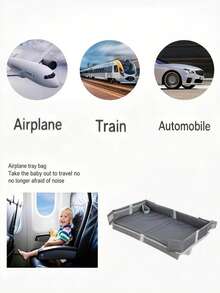 1pc Baby Travel Solid Color Drawing Board, Foldable Children's Outdoor Travel Tray Table, Multi-Functional Portable Writing & Painting Board - Car Storage Small Desk - Multicolor - View 6