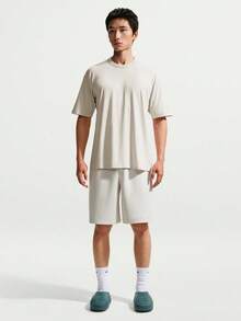 Nike Kaos Rajut Lengan Pendek Tanpa Kerah Pria AS M NK DF 24.7 IS LGT SS TOP TIQ8274-104 - Krem - View 6