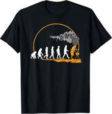 Grill Smoker Evolution Slogan Crew Neck Tee BBQ Casual Cotton Top Graphic Tees T Shirts For Women Summer Unisex - Black - View 1
