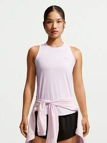 Nike Women's AS W NK SWIFT DF Tank Top Sports Vest HQ0621-583 - Purple - View 1