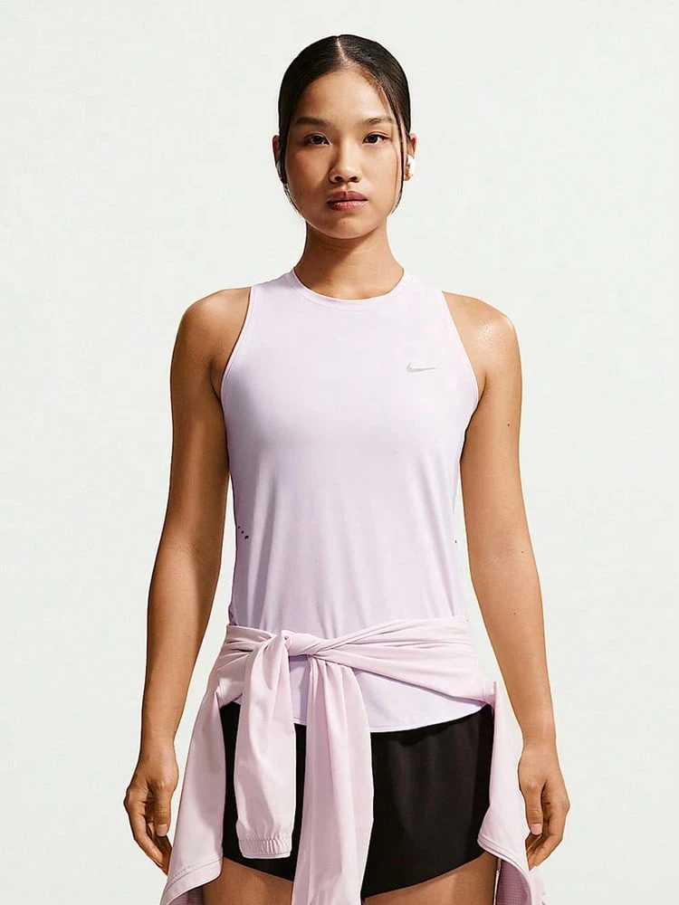 Nike Women's AS W NK SWIFT DF Tank Top Sports Vest HQ0621-583 - Purple - View 1