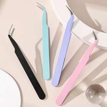 6 Pieces Of Macaron Color Craft Tweezers, Stainless Steel Precision Tools, Suitable For Scrapbooking, Nail Art, Stickers And DIY, Non-Electric, Odorless, Random Color Combinations - A - View 8