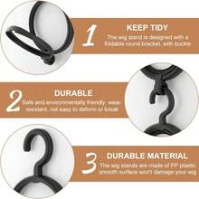 3 Packs Hanging Wig Stand Set, Foldable Hanging Wig Hanger Holder, Collapsible Wigs & Storage Rack,Hat Holder Wig Portable Organizer - View 9