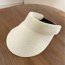 1 pieza Sombrero de sol de paja de rafia, color té - Multicolor - Ver 9