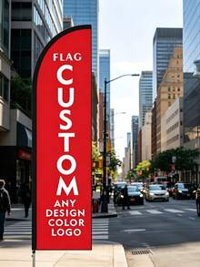 [Customized]Blade-Shaped Flag, Customizable With Your Design And Text, Portable, Suitable For Various Outdoor Activities - Multicolor - View 5