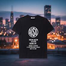 Summer Tops Unisex 210GSM% Cotton-Shirt Casual DTF Printing Breathable Durable Men's-Shirt Soft - Black - View 4