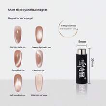 BAOSHIMAN Cat Eye Magnetic Nail Art Tool For Cat Eye Gel, Strong Cylindrical & Square Double-Ended Magnet With Protective Cap - Multicolor - View 7