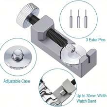 4Pcs/Set Professional Watch Repair Tool Kit - Band Pin Remover & Bracelet Sizing Tools | Precision Anti-Slip Set | DIY Watch Maintenance Kit With Case (Gift Ready) - Watchband Adjuster - View 9
