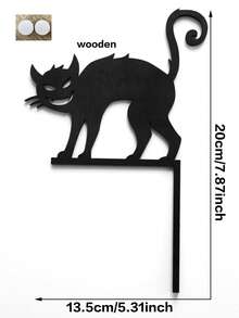 1 pieza Decoración de marco de puerta de Halloween Gato negro espeluznante con espalda arqueada Adorno de esquina de puerta Silueta gótica Arte de pared para puerta principal Entrada Pasillo Sala de estar Ventana Chimenea Fiesta de casa embrujada Decoración del hogar de otoño Interior Exterior - Estilo B - Ver 13