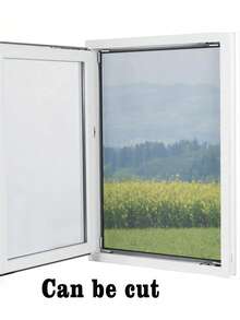 1pc Adjustable Magnetic Window Screen, High Breathability Polyester Mesh, Drill-Free Self-Adhesive Easy Installation, Magnetic Closure Design, Fine Insect Mesh, Suitable For Home And Apartment Indoor Window Protection - Multicolor - View 4