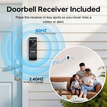 ZHXINSD Wireless Video Doorbell Camera With 4MP HD Display, Dual Band 2.4GHz & 5GHz WiFi Security Camera, 4500mAh Rechargeable Battery, Cloud Storage, Easy Installation, Front Door Security Monitoring, Suitable For Home, Apartment And Office - View 6