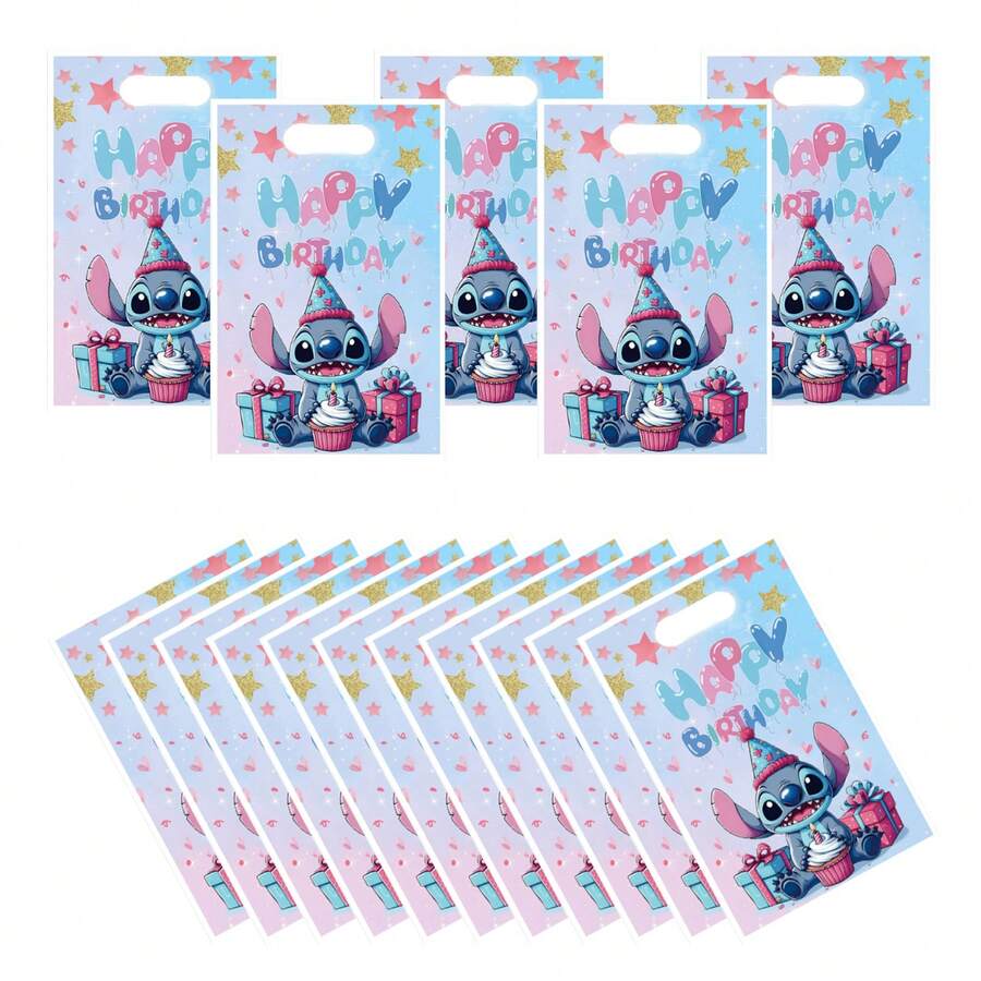 30入史迪奇生日派對禮物袋，史迪奇生日派對用品裝飾，史迪奇主題生日派對裝飾 - 卡通 - 查看 1