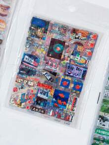 10 buah Stiker Kartu Flash Berongga Lucu Seri Camilan Showa, Stiker Alat Tulis DIY untuk Jurnal Sampah, Scrapbook, Buku Harian, dan Lainnya - MultiWarna - View 7