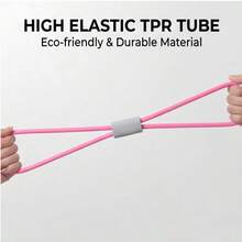 BSKT 1pc Multi-Function Figure-8 Resistance Band, 20lbs/30lbs/40lbs Optional, Yoga Chest Opener Back Stretch Band, Arm & Leg Flexibility Home Pilates Shaping Fitness Equipment, One-Piece Molded Elastic Rope With Even Tension, Suitable For Chest Opening, Arm Stretching, Inner Thigh Stretching And Other Yoga Poses, Low Impact Gentle Resistance, Ideal For Beginner Yoga And Home Pilates Basic Training - Multicolor - View 6