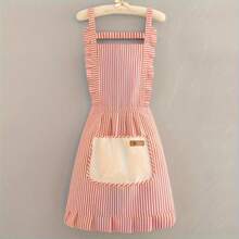 Fashionable Cotton Apron, Kitchen Cooking For Women, Home Use, Oil-Proof, Breathable Lace Princess Waist Apron, Adult Maid Uniform - Multicolor - View 2