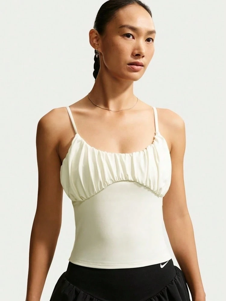Nike Tank Top Wanita AS W NK ONE DF Fitted Tank Top Camisole IU1420-133 - Putih - View 1