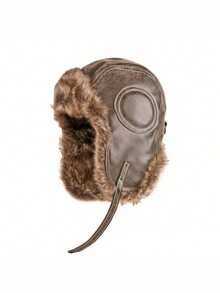 Men's Thick Faux Leather Trim Hat - Windproof Earflap Design, Suitable For Snowy Weather, Ideal Winter Gift - Multicolor - View 7