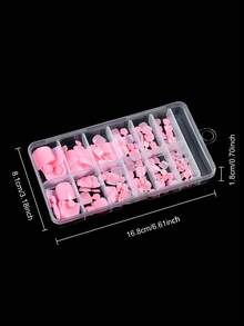 120pcs Press On Toenails Women Fake Toe Nails, White Fake Toenails Press On Nails Short Square Acrylic Toe Nail Tips - Multicolor - View 4