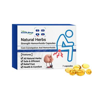 South Moon Herbal Hemorrhoid Capsules - Alleviate Discomfort In The Anus. Herbal Capsules For Relieving Pain And Stopping Hemorrhoids. Body Care Capsules For Skin Care.