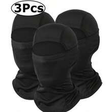 1/3pcs Balaclava Face Mask, Unisex Ski Mask, Lightweight Football Sun Protection Headwear, Cycling UV Protection Hat - Multicolor - View 6