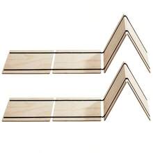 Twin Size Bunkie Board, 0.4 In Foldable Bed Board Slats With Connection, Wooden Mattress Support Twin Size Bed, Support Under Mattress Boards, Ready To Use, 8 Piece, Burlywood - Multicolor - View 1