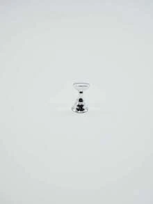 5pcs Silver Chess Piece Shaped Nail Art Practice Fake Nail Stands - Silver - View 3
