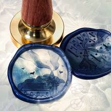 Light & Shadow Night Series Pattern Wax Seal Stamp Copper Head 1pc - Perfect For Love Letters, Invitations, Holiday Cards, Journals, Scrapbooking, DIY Crafts - Wax Seal Stamp 1Pcs - View 2