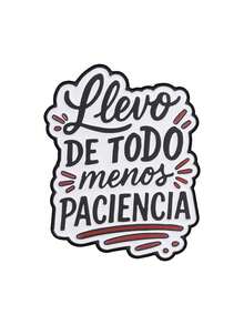 Spanish Funny Slogan Brooch "Tengo Chisme" Meme Text Drip Oil Lapel Pin Gift - Multicolor - View 13