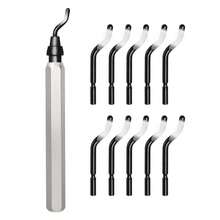 Voltrish 11-Blade Deburring Tool For 3D Printing, Premium High-Speed Steel Blades For Smooth Edge Finishing - Ideal For HVAC, Metal &Amp; Resin &Amp; Professional Conduit Reaming, 3D Printer Accessories - White - View 1