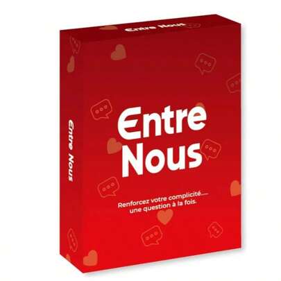 Entre Nous 法式情侶對話問題卡牌遊戲 | 厚實啞光紙派對卡 | 多人遊戲，適合約會之夜、家庭聚會、公路旅行 | 情人節、聖誕節、週年紀念與節日娛樂的理想禮物
