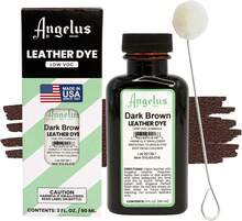 Angelus Leather Dye - Flexible Leather Dye For Shoes, Boots, Bags, Crafts, Furniture, &Amp; More 3oz, Dauber Included (Dark Brown) - Color - View 1