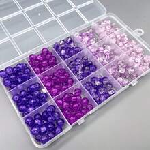 8mm Glass Beads Collection, Organized In A Box With 15 Compartments. Perfect For Beading And Projects, These Materials Are Ideal For Making Bracelets And Necklaces - Multicolor - View 4